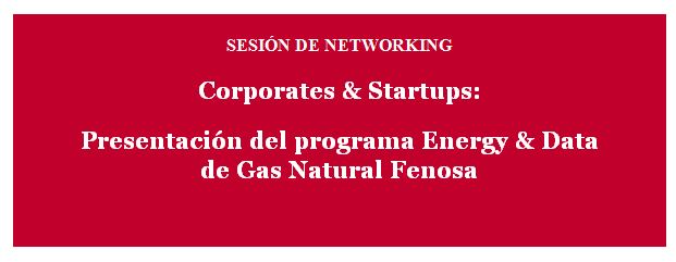 MADRID: Buscamos startups Data & IoT para conectarlas con Gas Natural Fenosa